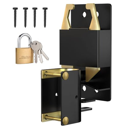 JIAHOO 2 Way Farm Gate Latch, Heavy Duty Gate Latches for Metal Tube Gates - style: Farm Gate Latch & Padlock