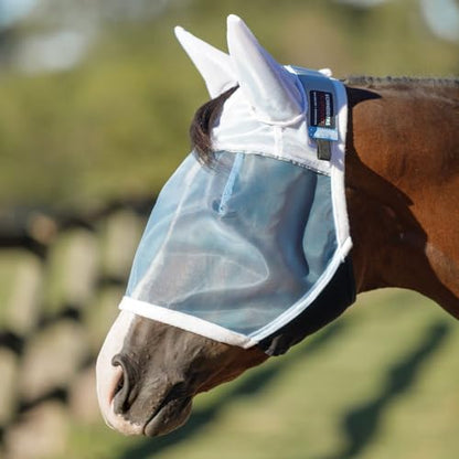 Schneiders X-Spand Mosquito Mesh II Fly Horse Masks | Enhanced Comfort & Visibility | Jaw for Natural Movement | 40% UV Protection | Reflective Safety Features - size: Cob, style: With Ears