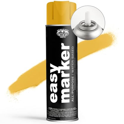Fox Valley Easy Marker Inverted Spray Paint 16oz Pack of 12, Yellow