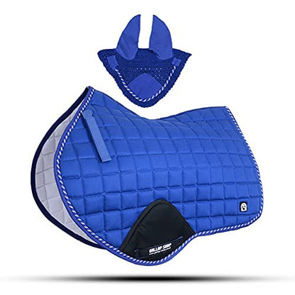Close Contact Jumping Saddle Cloth Numnah Saddle Pads Free Ear (Ship from USA) - color: Aqua, size: Full