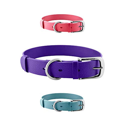 Tuff Pupper Heavy Duty Waterproof Dog Collar for Small, Medium & Large Dogs - color: Royal Purple