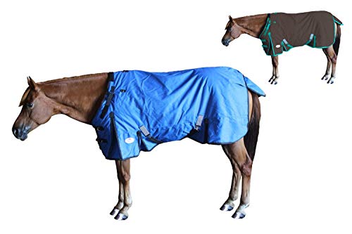 Derby Originals Nordic Tough 1200D Ripstop Waterproof Reflective Winter Horse Turnout Blanket 300g Heavy Weight, Royal Blue, 84" - color: Royal Blue with Black Trim, size: 84"