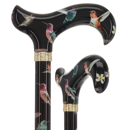 Royal RC Canes Walking Sticks for Men and Women - Stylish Designer Fashionable Adjustable Derby Canes - Lightweight Aluminum Cool Walking Sticks with HD Patterns - color: Black (Multicolor)