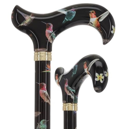 Royal RC Canes Walking Sticks for Men and Women - Stylish Designer Fashionable Adjustable Derby Canes - Lightweight Aluminum Cool Walking Sticks with HD Patterns - color: Black (Multicolor)