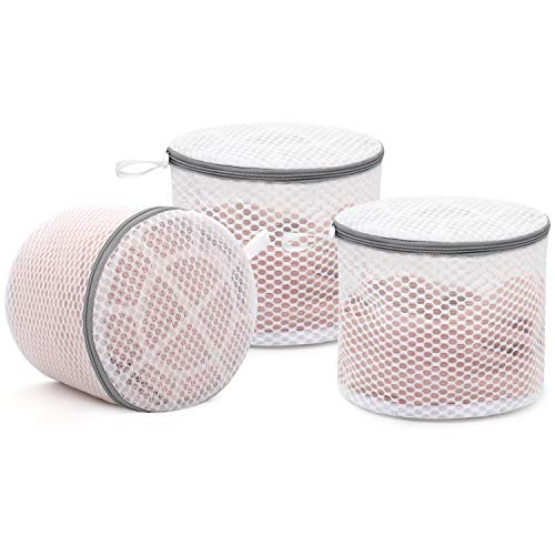 Muchfun 3Pcs Bra Wash Bags, Honeycomb Mesh Laundry Bags for Delicates - size: 3 Bra Bags