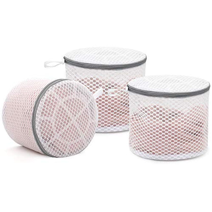 Muchfun 3Pcs Bra Wash Bags, Honeycomb Mesh Laundry Bags for Delicates - size: 3 Bra Bags