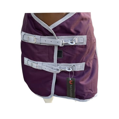 1200 Denier Horse RAIN Sheet | Horse RAINSHEET (Waterproof & Breathable) (Plum-Grey, 76)