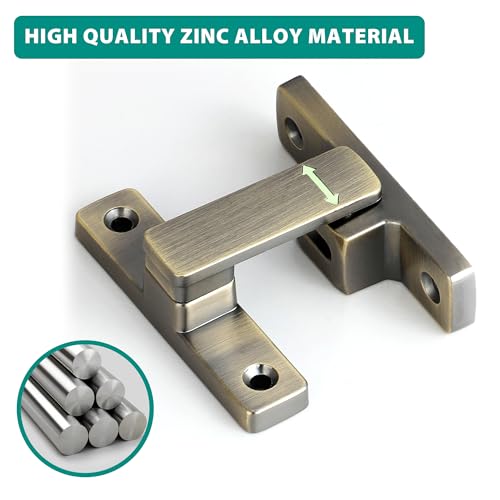 Mooche Sliding Barn Door Lock, 90/180 Degree Flip Door Lock Latch, Cyan - color: Cyan