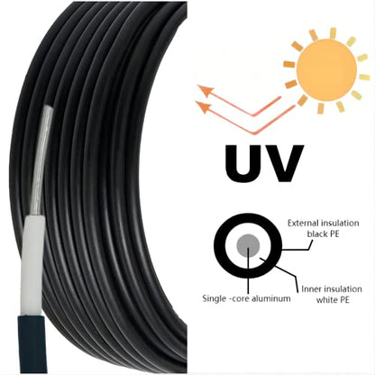 12.5 Gauge 328ft Electric Fence Double Insulated Wire - size: 100meters/328ft