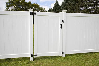 Barrette Outdoor Living Heavy-Duty Modern Wrap Hinge Kit, Black(2 Pack)