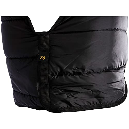 V-Free Nylon Blanket Liner for Horses | Deep V Closed Front | Customizable Neck Size | Insulated Warmth & Breathability - size: 74