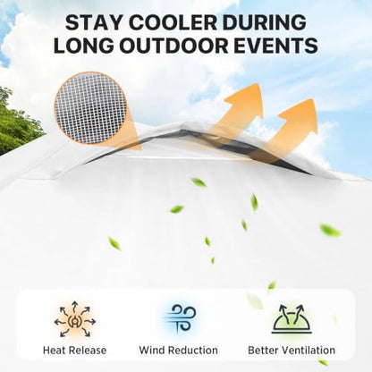 EAGLE PEAK 6.6x6.6 Pop Up Canopy Tent Easy Up Canopy Outdoor, White - color: White, size: 6.6x6.6