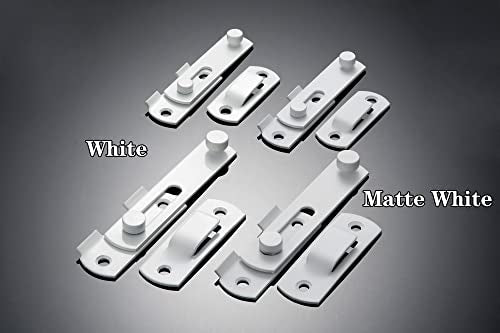 Matte White Stainless Steel Barn Door Latch Bi-fold Door Lock - color: Matte White
