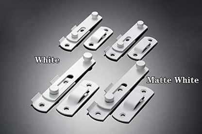 Matte White Stainless Steel Barn Door Latch Bi-fold Door Lock - color: Matte White