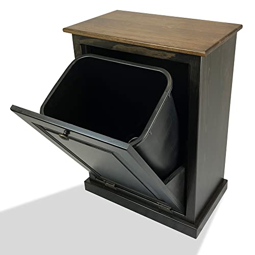 Peaceful Classics Wooden Tilt Out Trash Cabinet, Mocha - color: Mocha, style: Without Drawer
