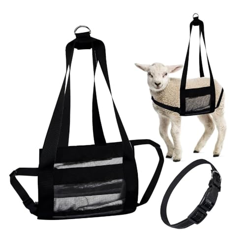 Calf Sling for Weighing Animals,60LBS Capacity Livestock Weighing Sling with Adjustable Back Straps, Small Animal Hanging Weight Harness for Calves,Pigs