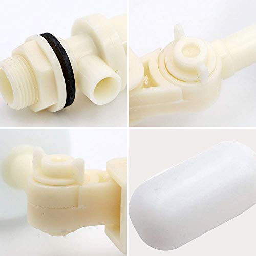 3 Pack Float Valve with Adjustable Arm Stable Water Float Valve Shut Off 1/2" Float Ball Valve for Horse Cattle Goat Pig Dog - size: 3 Pack