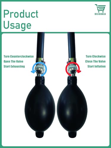 DILIGUALA Inflatable Pipe Plug Balloon for Sealing and Testing of Sewer Pipes, Plumbing Pressure Bladder with Air Pump - Plumbing Test Ball for Sewer Test, Water Shut Off (4 Inch P) - size: 4 inch