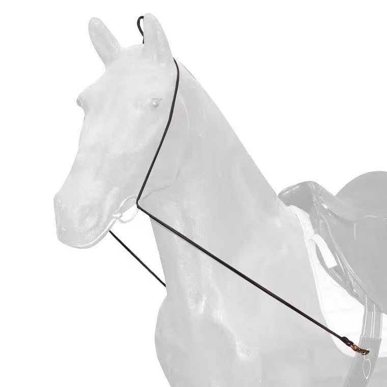 Horse Side Reins with Elastic Latex, Adjustable Equestrian Training Equipment, Horse Neck Stretcher, Nylon Training Rope for Horse Training (118in Length)