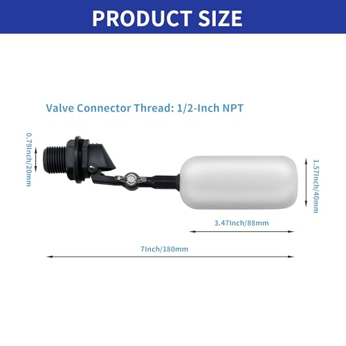 A.I.FORCE 1/2 Inch NPT Float Valve 6-Pack for Livestock Troughs