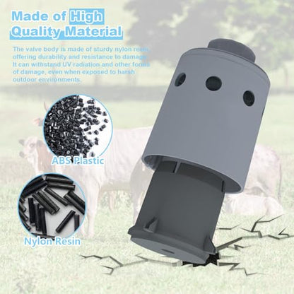 1" Float Valve for Water Tank, Automatic Water Level Control Valve, High Flow Fill Valve for Stock Tank, Livestock Water Trough, Pond & Pool, Nylon Resin, Auto Shut-Off