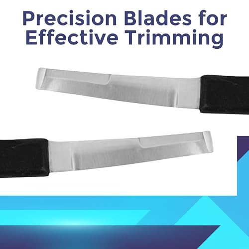 Regular Hoof Knife for Horses – Farrier Tool with Plastic Grip – Hoof Trimming Knife for Equine Care & Veterinary Use (Left Hand) - style: Wide Blade - RH