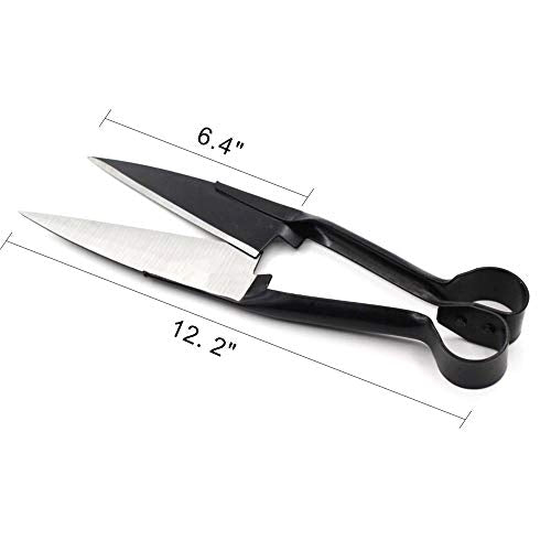 Sheep Shear Grass Shear Alpaca Shears R Shaped Design For Large Thick-Haired Animal Grooming (Black) - color: Black