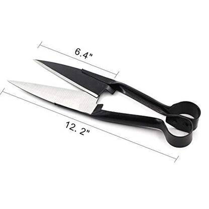 Sheep Shear Grass Shear Alpaca Shears R Shaped Design For Large Thick-Haired Animal Grooming (Black) - color: Black
