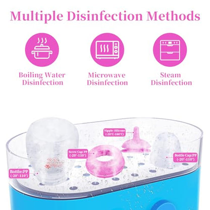 Pet Feeding Bottle,3 Pack 60ml Nursing Bottle, 3 Sizes Nipples with Ventilation Valve Resistant Tearing Perfect for Puppies, Kittens, Small Wildlife (Pink) - color: pink