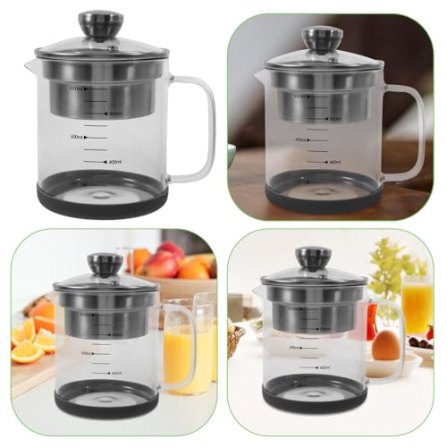 Alipis Soy Milk Filter Pot Fine Mesh Strainer Pitcher with Scale Tea Strainer Jug for Kitchen Juice Soup and Soybean Milk 1.5L Capacity 7.48 X 6.29 X 4.72 in 1 Pot