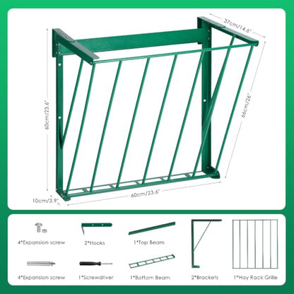 Metal Livestock Hay Feeder, Goat Hay Rack, Wall Mountable&Hangable