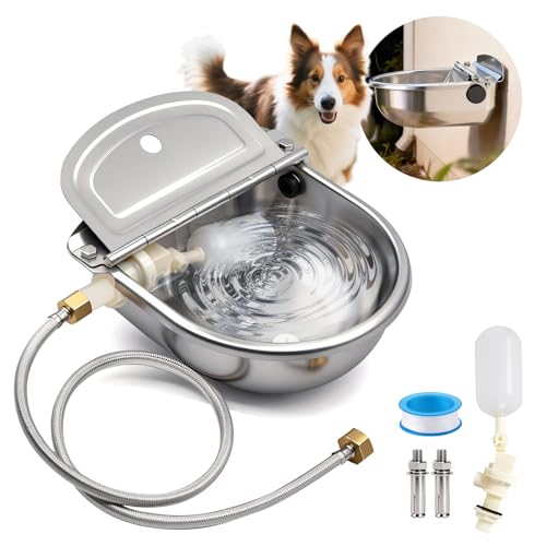 Automatic Dog Water Bowl Dispenser Outdoor, Wall Mountable