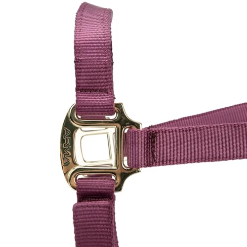 Shires ARMA Adjustable Nylon Halter - color: Burgundy, size: Pony