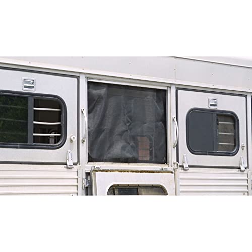 Dura-Tech Trailer Window Screen | Enhances Air Circulation | Easy Installation | Fits Most Trailers | Includes Hardware | Heavy-Duty Elastic Loops