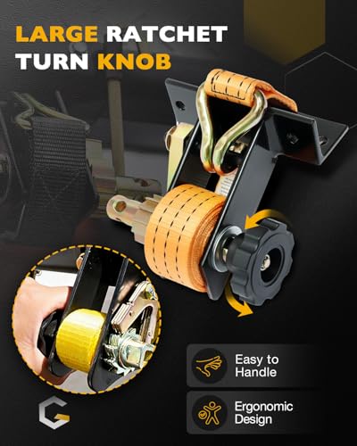 Pipe Rack Ratchet Straps, Ladder Rack Straps, Truck/Roof/Lumber Rack Straps - color: Orange (2 pcs), size: Black Square Tube