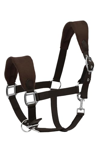 Henri de Rivel Ergonomic Comfort Halter and Lead Rope Set-Brown-Pony - color: Brown, size: Pony