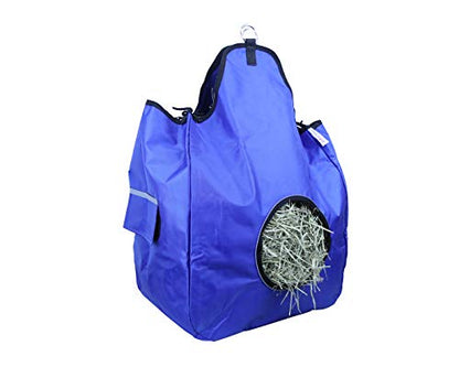 Derby Originals Heavy Duty 1200D Horse Hay Bag – Patented Ventilation Windows, Anti-Waste Feeding Design, Holds 2-3 Flakes, Slow Feed Front Opening, 6-Month Warranty - color: Royal Blue