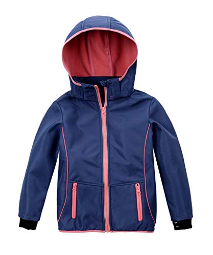 M2C Girls Hooded Fleece Lined Waterproof Windproof Jacket - color: Blue, size: 3T