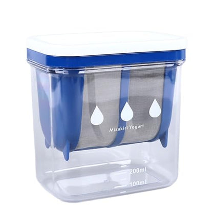 Greek Yogurt Maker, Whey Strainer Separator with Fine Mesh Filter Clear Thick Yogurt Maker with Lid and Measuring Scale for Homemade, No Electric