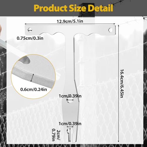 Blulu Chain Link Knuckle Twist Tool Fence Hardware Chain Link Fence Fabric Stretching and Tensioning Tool Metal Knuckle Twist Installation Tool for Tensioning and Holding Chain Link Fabric Barbed Wire