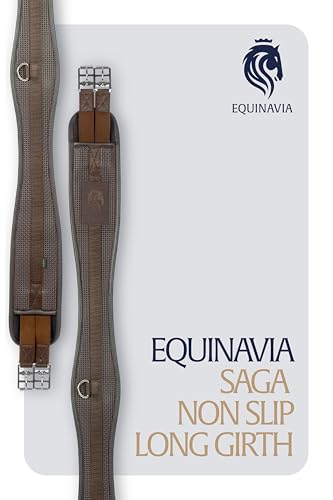 Equinavia Saga Long English Girths for Horses, Easy Care Non-Slip Design - size: 44"