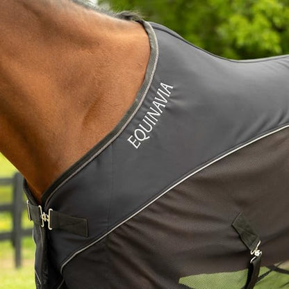 Equinavia Sommer Stable Sheet with NordicAir™ Tech - Black/Grey - 80 in - color: Black, size: 80 in