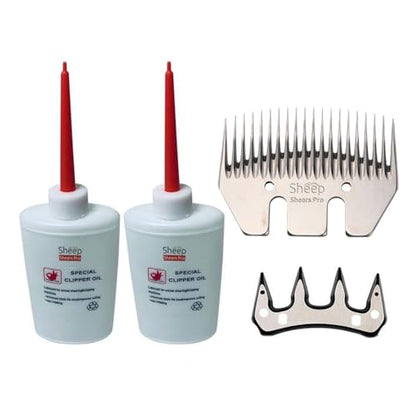 Sheep Shears Pro Clipper Blades 20 Tooth Straight Blade Replacement - size: 20 Tooth Straight Blade and Cutter set