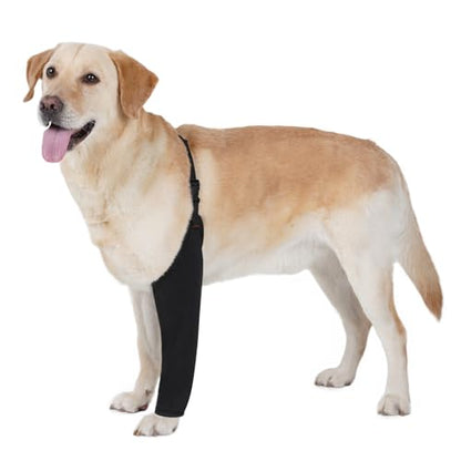 BARKLESS Dog Leg Sleeve for Front Single Leg After Surgery to Anti Licking - size: M(Leg Height 9.5-11.5")
