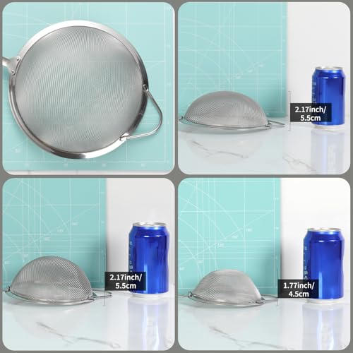 Stainless Steel Fine Mesh Strainer Set,18/10 Strainer for Kitchen - color: Black