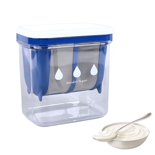 Yogurt Strainer, Yogurt Separator for Filtration AS Resin, Yogurt Filter with Mesh Bag Lid Leakproof, Stainless Steel Large Capacity Whey Separator, Filter for Milk, Smoothies
