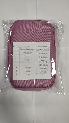 Small-Waterproof Car First-Aid Kit Emergency-Kit - Pink 277Piece Camping Equipment for Camping Hiking Home Travel YIDERBO - color: Pink