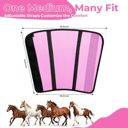 Fly Boots for Horses Set of 4 – Horse Fly Boots with Anti-Sag Stays & Breathable Mesh, Reduces Stomping & Fatigue, Curved-Edge Design for Natural Motion, Comfort Fit for Medium to Large Horses