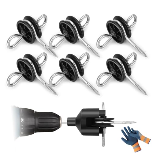 25Pcs Electric Fence Wood Post Anchors Screw-in Gate Hooks