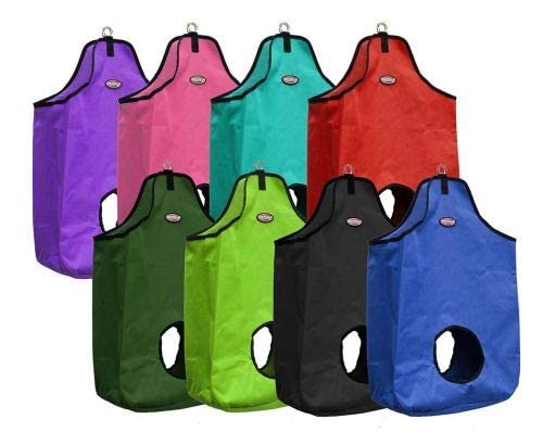 Showman Double Open Nylon Hay Bag - color: Black